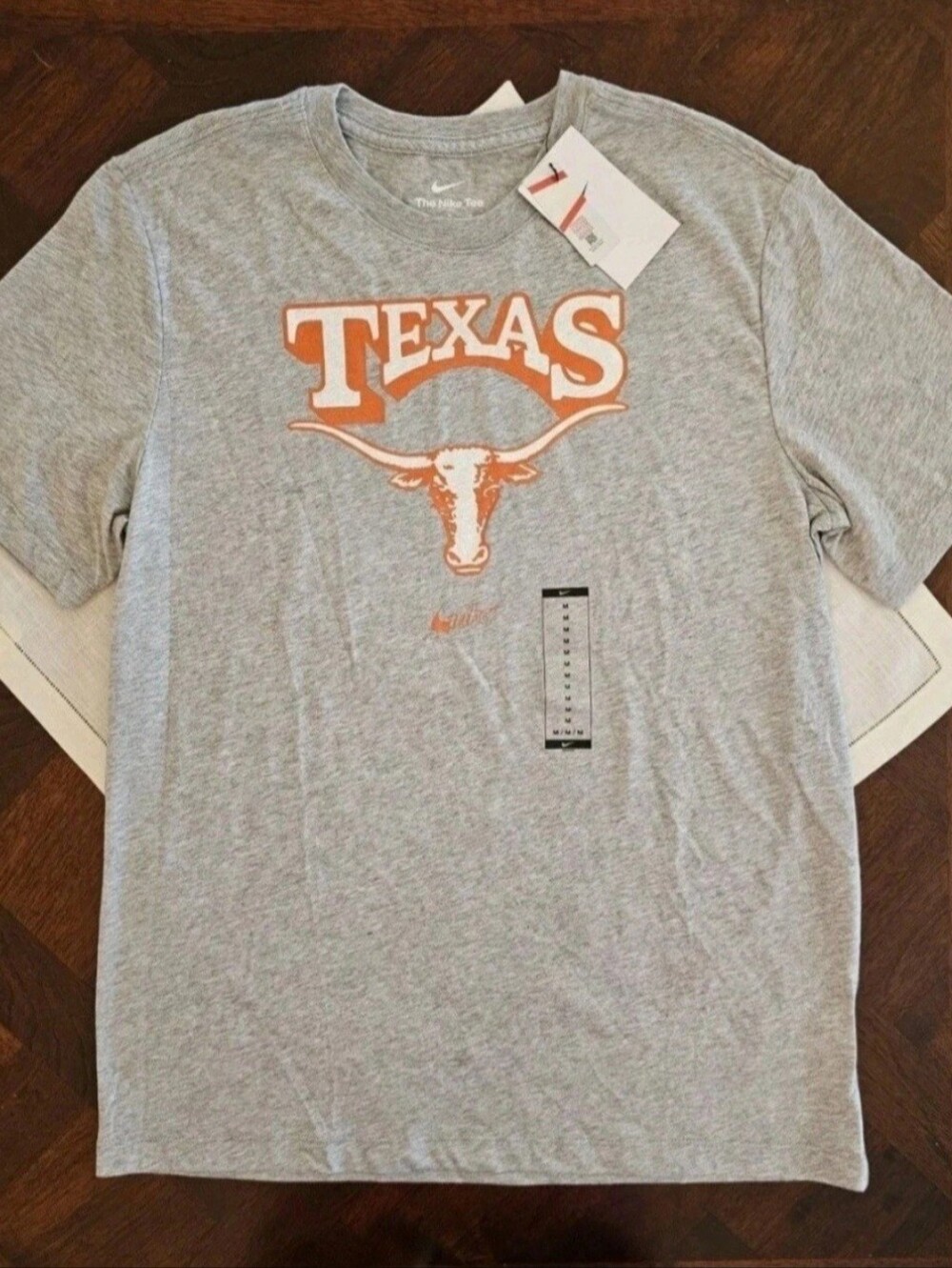 Nike Texas Longhorns T-Shirt Mens Medium M NWT Gray Arch Logo Tri-Blend NCAA